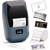 NIIMBOT M2 Label Maker with Tape 2Inch Thermal Transfer Label Printer, Blue | Support Color Ribbon Printing 300DPI Bluetooth Sticker Printer for Office Small Business Lab Cable Use, Work with Phones &amp; PC