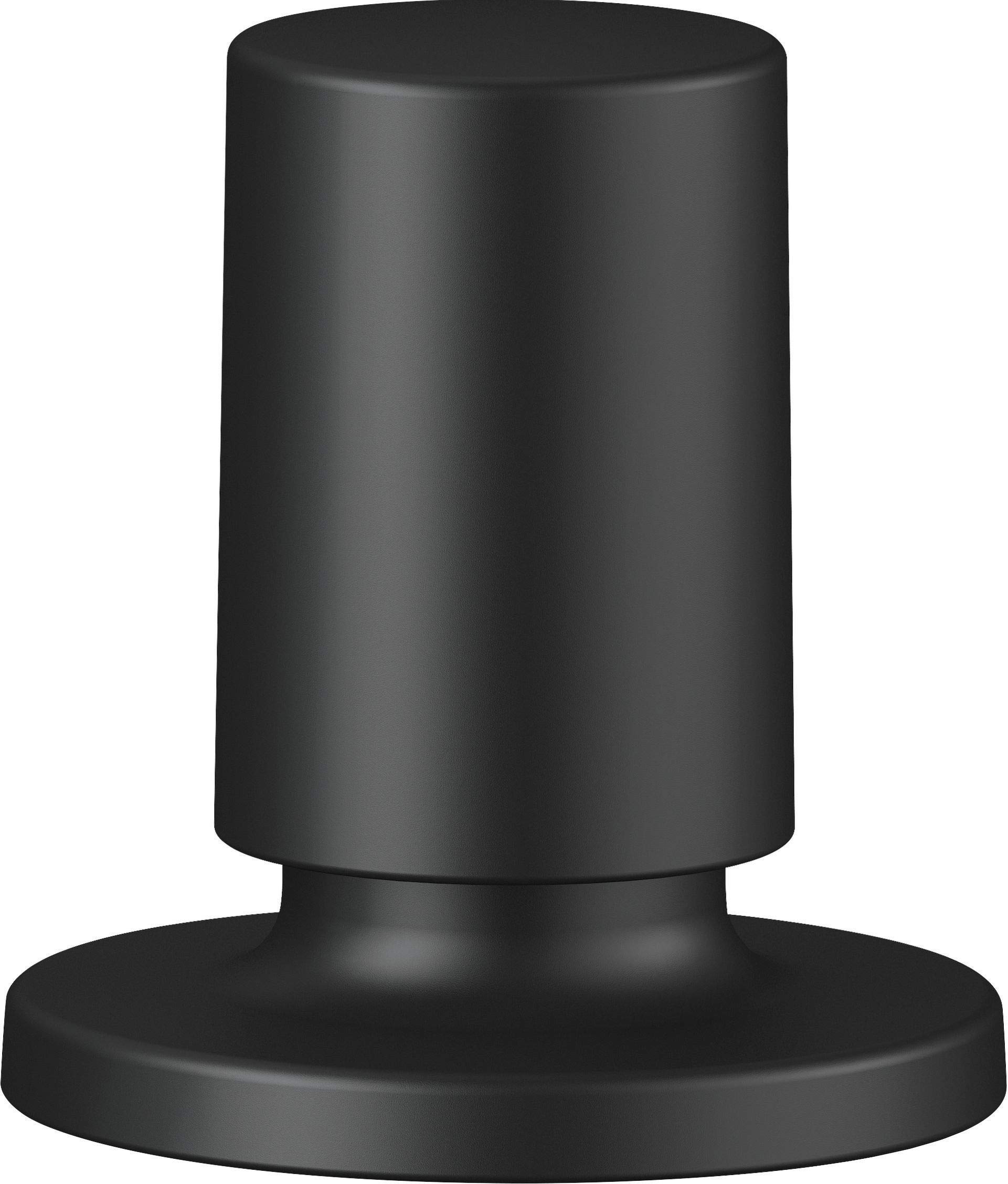 BLANCO Round Control knob Black matt | Required Hole/Drilling Diameter: 14–35 mm | Compatible with All BLANCO Sinks and Waste Fittings