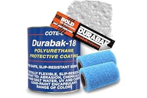 Durabak-18 Textured Truck Bed Liner Gallon KIT - Roll On Coating | DIY Custom Coat for Bedliner and Undercoating, Auto Body, Automotive Rust Proofing, Boat Repair (Gallon, Light Gray)