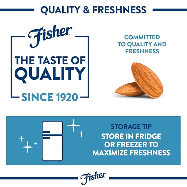 FISHER CHEF’S NATURALS UNSALTED SLICED ALMONDS 24OZ RESEALABLE BAG, RAW NUTS PERFECT FOR COOKING, BAKING & SNACKING, HEALTHY SNACKS FOR ADULTS, VEGAN PROTEIN, KETO SNACK, GLUTEN FREE