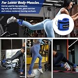flintronic Ankle Straps for Cable Machine with Double D-Ring view 7