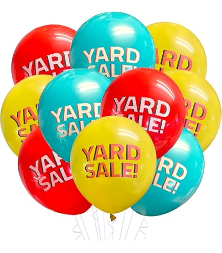 Yard Sale Latex Balloons 12 Count, Yardsale Birthday...