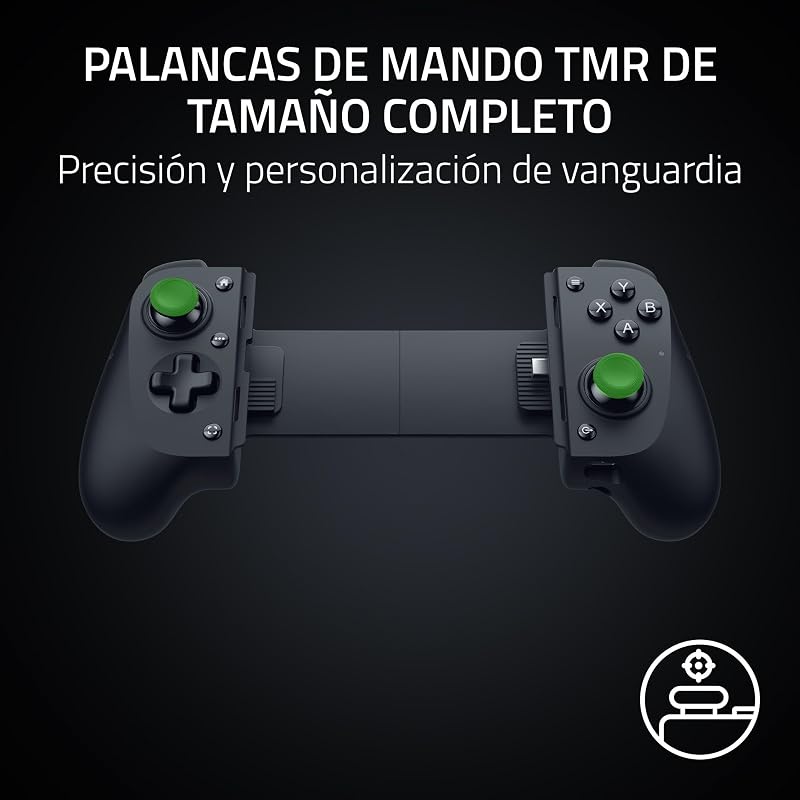 Kishi V3 - Comando áptico de jogos USB-C para iPhones e smartphones Android - Plug and Play - analógicos anti-drift (12 botões - Sensa HD haptics - app Nexus) Preto