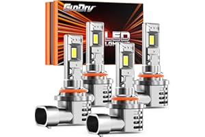 GloDrv 2024 Upgrade 9005 9006 Led Headlight Bulbs Combo [Super Brighter] 40000lm 600% Brighter 1:1 Mini Size Design With 6000k Cool White，Halogen Upgrade Replacement, Plug and Play, Pack of 4 …