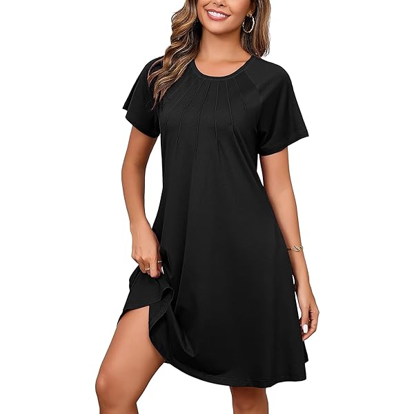 Heymoments Women's Summer Sleeveless Crew Neck Midi Honduras