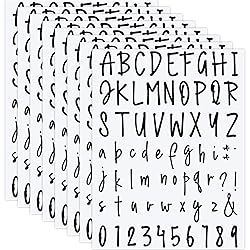 552 Pieces 8 Sheets Letter Stickers Self Adhesive