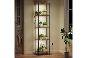 Bstrip Plant Stand Indoor with Grow Light, 66" Tall Indoor Plant Shelf, 5 Tier Flower Stand with Plant Light Full Spectrum, M