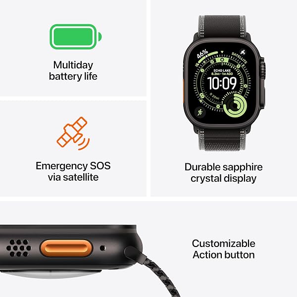 APPLE WATCH ULTRA 3 [GPS + CELLULAR 49MM] RUNNING & MULTISPORT SMARTWATCH W/RUGGED TITANIUM CASE W/NATURAL TITANIUM MILANESE LOOP – L. SATELLITE COMMUNICATIONS, ADVANCED HEALTH & FITNESS TRACKING