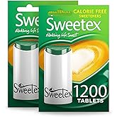 Sweetex Calorie Free Sweeteners 1200 per pack - Pack of 2