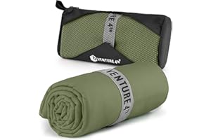 VENTURE 4TH Quick Dry Towel. Microfiber Travel Towel Ideal for Camping, Hiking, Backpacking, Gym. Lightweight & Fast Drying T