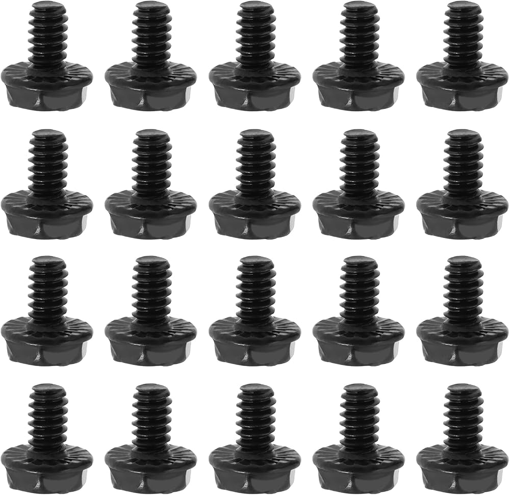 Create Idea 100Pcs 6/32 Hex Motherboard Screws Plated Steel PC Case Hard Drive