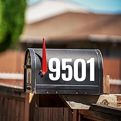 6 Sheets Mailbox Numbers Stickers, 3 inch Self