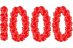 REGAL GAMES Regal Bingo Plastic Bingo Chips 1000 Pcs - Clear Transparent Counters Game Chips Set for Board Game - Fun Family Bingo Night - 3/4 Inch Red Color