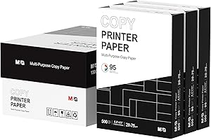 M&G Printer Paper Multipurpose Copy Paper, 8.5 x 11 inches - 3 Ream (1500 Sheets), 20 lb, 95 Bright, White