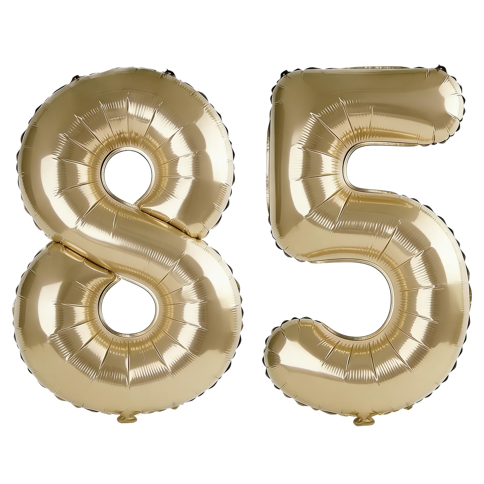 Photo 1 of 40 Inch Number 85 Balloons for 85th Birthday Party Decorations,0-100 Champagne Gold Large No.85 Digital Balloons for Women Men and Grandpa Grandma, Helium Foil Number Balloons for Wedding Anniversary