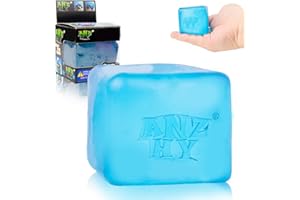 ANZHY Stress Sugar Ball Cube- Squishy Fidget Toys Stress Cube for Anxiety Stress Relief,High Density Gel Filled, Calming Toys for Kids Adults (Blue Cube)