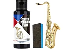 Copper Polishing Cream | Bronze Cleaner and Polish | 50ml No Scratch Tarnish Remover Restorer with Sponge for Chrome Applianc
