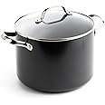 GreenPan Valencia Pro Hard Anodized Induction Safe Healthy Ceramic Nonstick, Casserole/Stockpot/Pot with Lid, 8QT, Gray