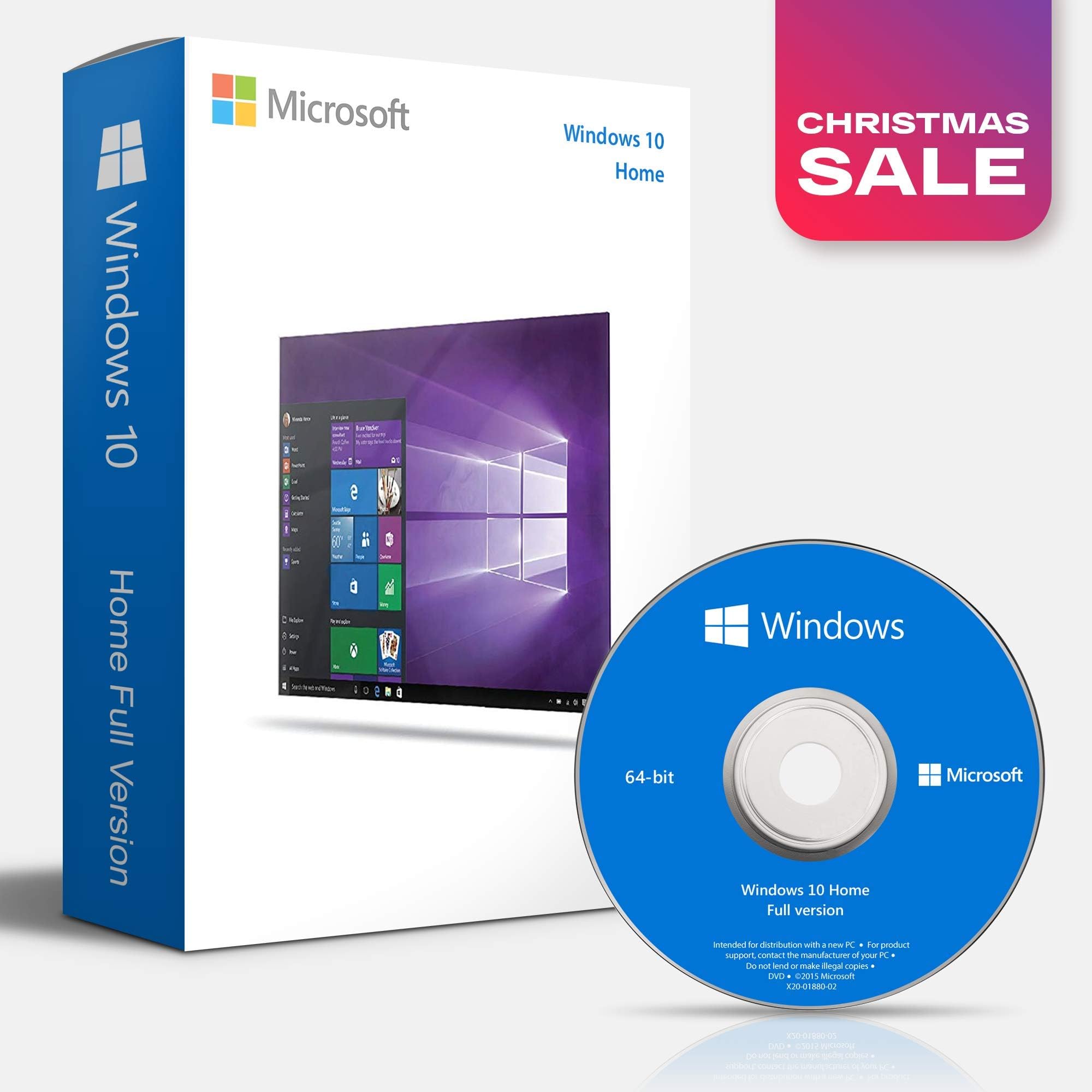 Windows 10 Home 64 Bit DVD OEM - Windows 10 Home 64 Bit OEM - Windows 10 Home License - English, 1 PC