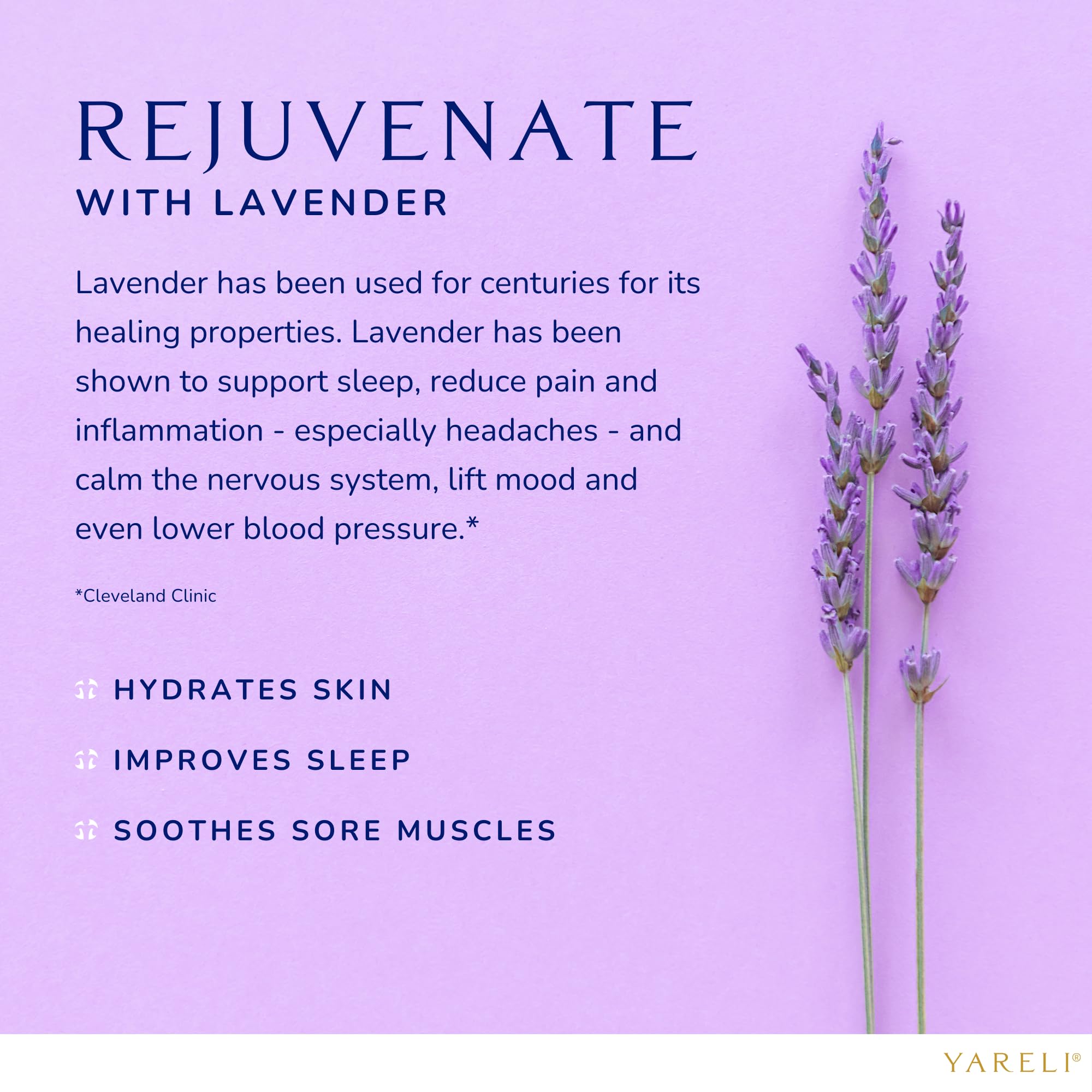 Yareli Magnesium Flakes, 5lb Lavender, Dead Sea Bath and Foot Soak, Alternative to Epsom Salt with Over 250,000mg of Magnesium Chloride Per Bag