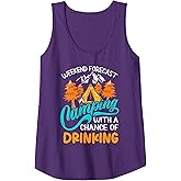 Weekend Forecast Camping with a Chance of Drinking Tank Top