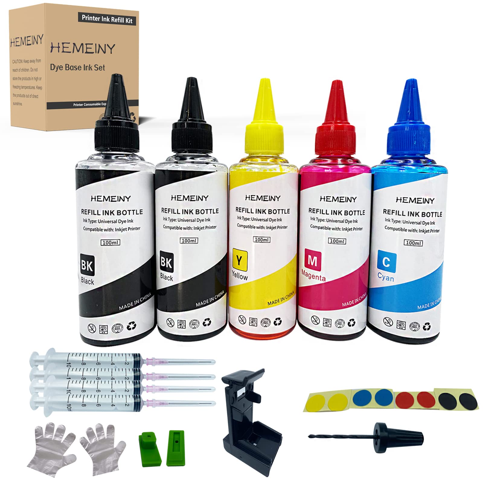 HEMEINY 560XL 561XL Printer Inks Compatible with Canon Pixma TS7450i TS5350i TS7450a TS5350 TS5351i TS7450 TS7451i TS5350a TS5351 Printer