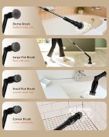 Leebein Electric Spin Scrubber Cordless Long Handle 8 Brush Heads 2 Speeds view 6