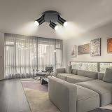 Dehobo Ceiling Spotlight Indoor Matt Black 3 Light GU10 Industrial view 8