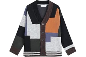 GURUNVANI Cardigan Sweater for Men Knitted Long Sleeve Sweaters with Buttons