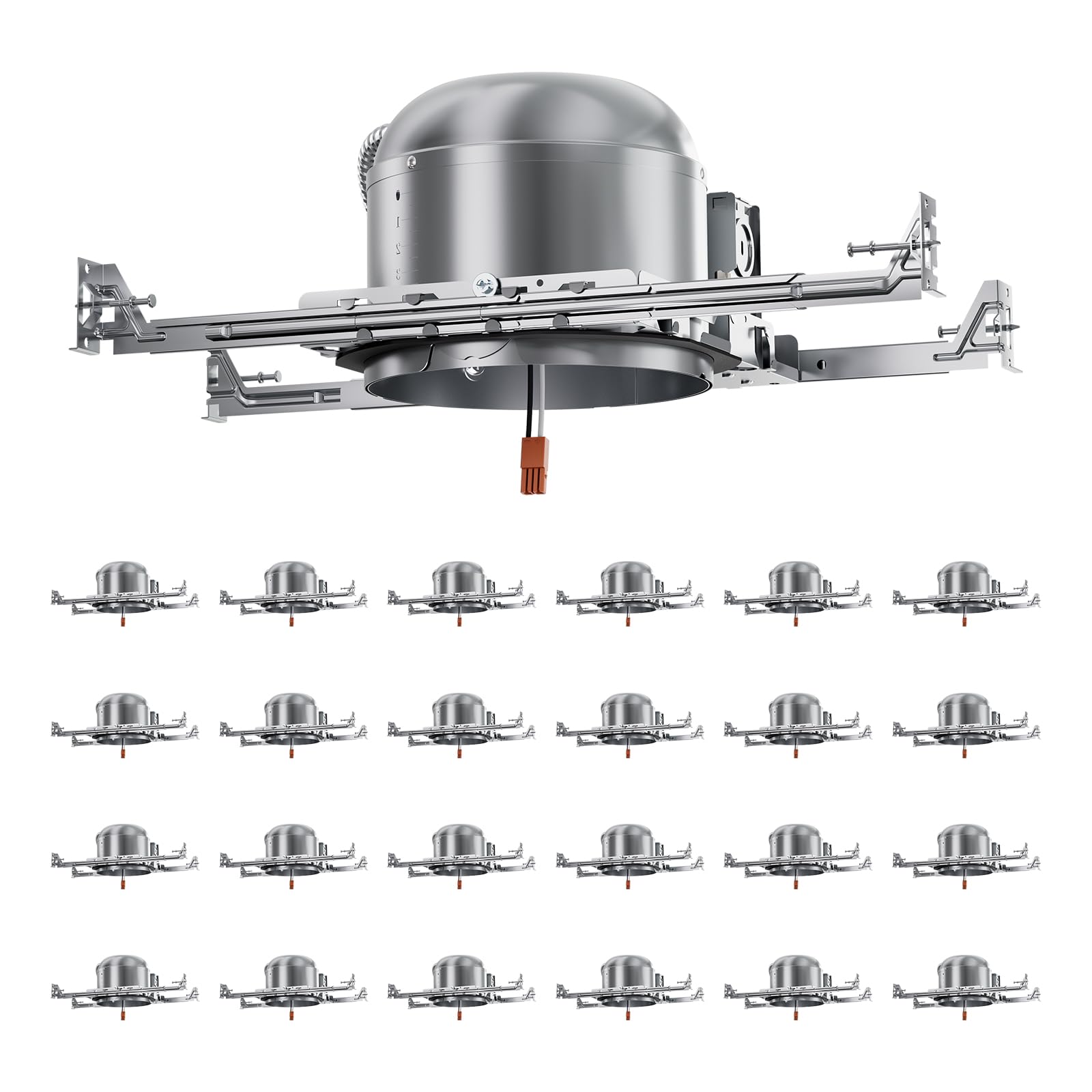 Photo 1 of ****STOCK PHOTO REFRENCE ONLY****Anyhome 24 Pack 6 Inch Recessed Lighting Housing, 2024 Version IC Rated & Air Tight Can Light Housing New Construction, Recessed Retrofit Downlight Housing, TP24 Connector, ETL Listed