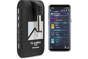 FLAMMA FX20 Guitar Headphone Amp with APP 40 Drum Grooves 52 Amp Modes 5 Delay 5 Reverb Effects 14 Modulations for Practice Recording and Creativity
