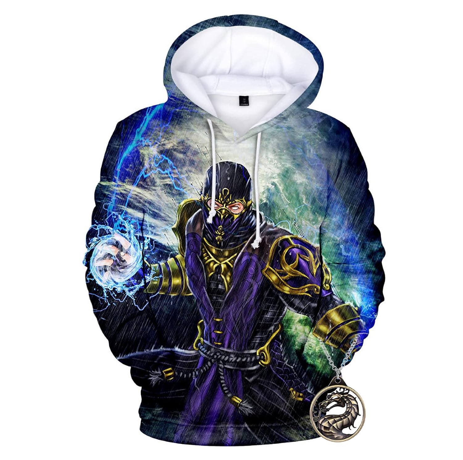 Buy Men's Mortal Kombat Hoodie Pullover Game Cosplay Sweatshirt for