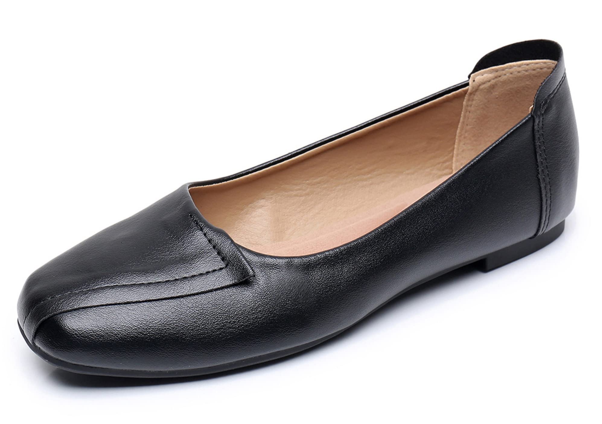 Photo 1 of VenusCelia Women's Plain Dance Flat Shoe (8 M US,Black-PU)
