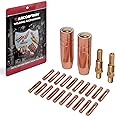 ARCCAPTAIN for Lincoln Magnum 100L Welder Part .035" Contact Tip Nozzle Diffuser MIG Welding Gun Accessory Kit for Lincoln Magnum 100L and Tweco Mini/#1 (.035" Accessory Kit)