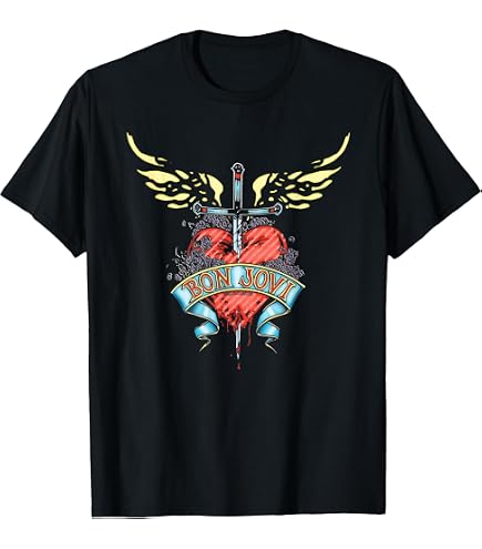 Amazon.com: Official Bon Jovi Livin' On A Prayer T-Shirt
