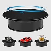 Inovat 8" Ultra-Quiet Motorized Rotating Display Stand for Video Photography Products Display, 360 Degree Black Velvet Rotati