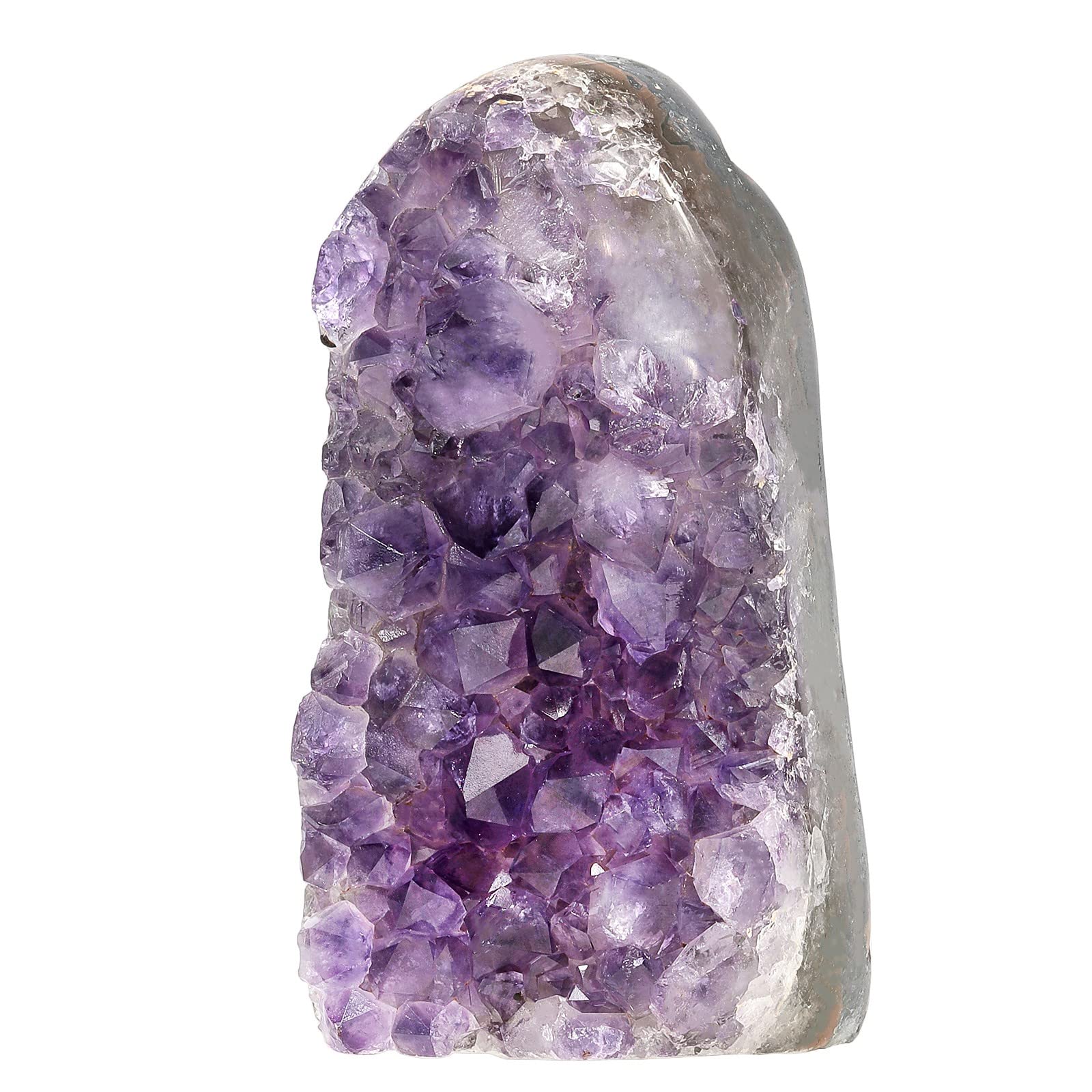 KYEYGWO Natural Amethyst Crystal Cluster Gemstone Specimen for Home Decoration Raw Druzy Geode Quartz Stone Figurine for Reiki Healing Meditation, 200-300g