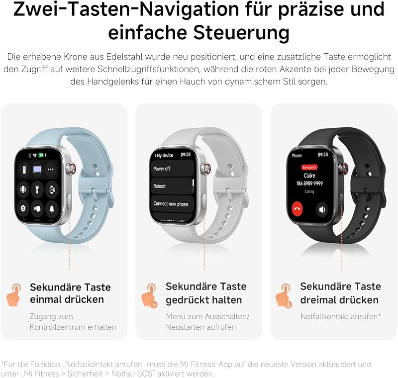 Redmi Watch 6, Smartwatch Damen, 24 Tage Akku, Schwarz