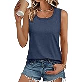 AUTOMET Womens Loose Fit Casual Flowy Tank Tops Square Neck Trendy Sleeveless Summer Tops Clothes Spring Outfits 2026