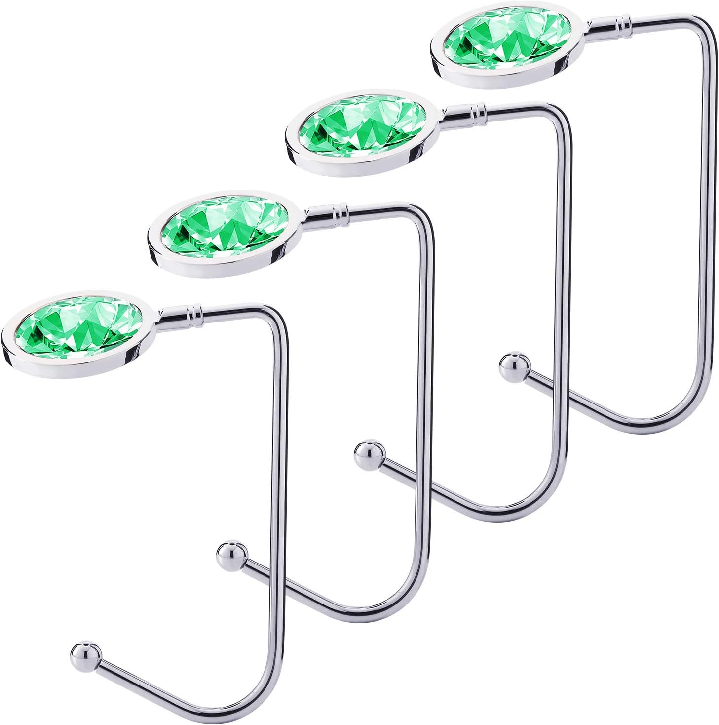 Stockings & Holders - Sunshane 4 Pieces Christmas Stocking Holders Mantel Hooks Hanger Safety Hang Grip Stockings Clip for Christmas Party Decorations, Green