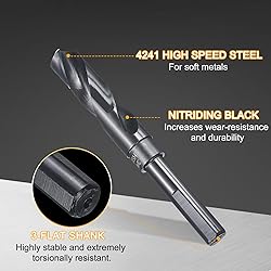 HARFINGTON 3/4" Drill Bit 1/2" Reduced Shank 3-Flat