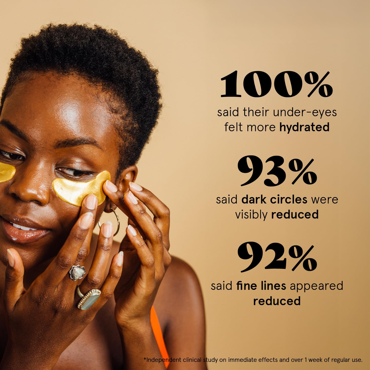 grace & stella Award Winning Under Eye Mask - Travel Size Toiletries - Bridal Shower Gifts - Gel Eye Patches for Dark Circles, Puffy Eyes, Wrinkles, Undereye Bags - Vegan - Self Care (6 Pairs, Gold)