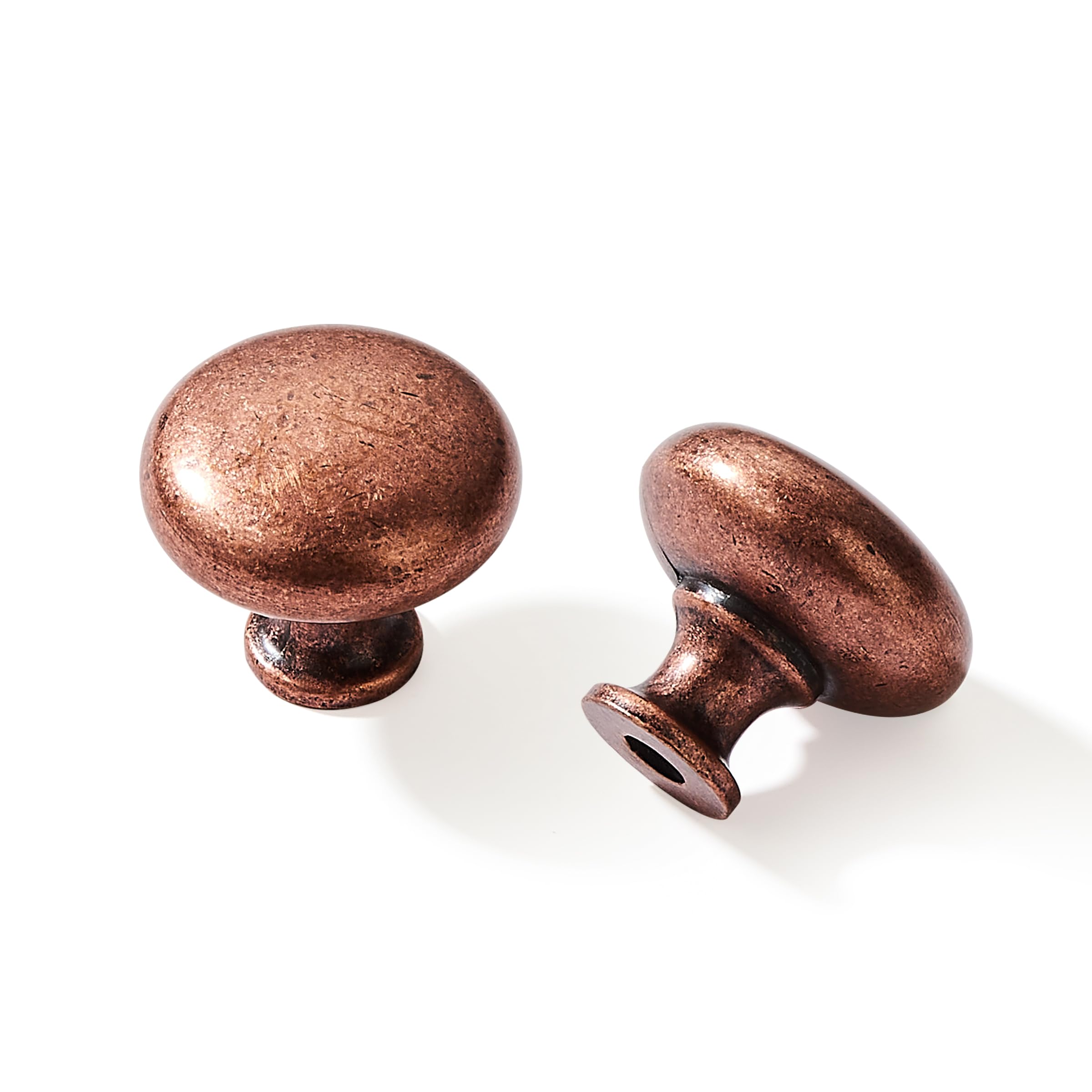 Photo 1 of khtumeware 10 Pack 1-1/4" Vintage Antique Copper Zinc Alloy Cabinet Knobs - Single Hole Center Kitchen Cabinet Pull Hardware for Bedroom.