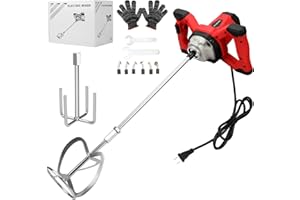 FormiPow 3100W Cement Mixer, 6-Speed Concrete Mixer with Ergonomic Dual-Grip Design, Safety Lock, Overheat Protection, Drill 