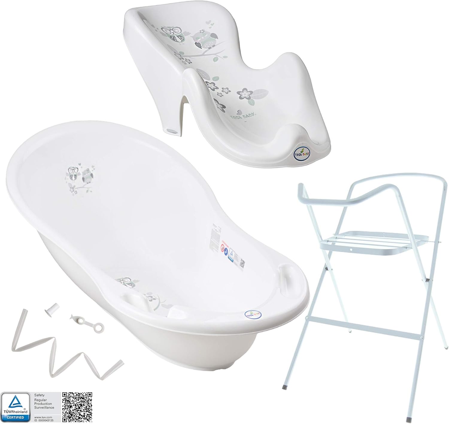 Baignoire Haute Complete Avec Thermometre Et Egouttage Avec Siege De Bain Amovible 4 Piece Baignoire Bebe Avec Support Support Haut De Securite De Baignoire Pour Enfant Bebe Toilette De Bebe Le Bain