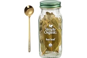 westlake art Bay, 0.14 Oz - Dried Bay Leaves Whole Aromatic Herbal Flavor with Golden Stainless Steel Spoon - Dry Bay Leaves for Soups & Stews - Laurel Bay Leaves Organic [Pack Of 1]