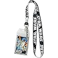 Star Wars Lanyard Detachable with Clear ID Badge Holder Lobster Clasp and 2.5" Rubber Logo Charm