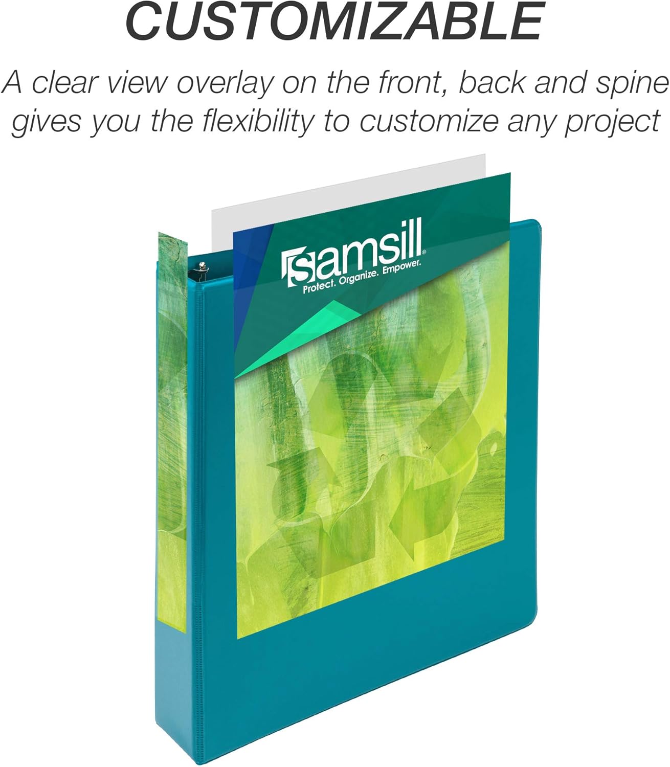 Samsill Earth’s Choice, Durable Fashion Color 3 Ring View Binder, 1.5 Inch Round Ring, Up to 25% Plant Based Plastic, Eco-Friendly, USDA Certified Biobased, Turquoise, Value 2 Pack (MP286577) : Office Products