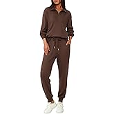 BTFBM Women's 2 Piece Tracksuit Spring Outfits 2026 Long Sleeve Half Zip Sweatshirt Sweatpants Lounge Set Sweatsuits