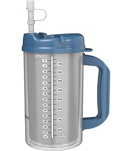 Mugs N Coffee 2-Pack 32oz Hospital Mugs - Pearl Blue Insulated Tumblers With Lids & Straws